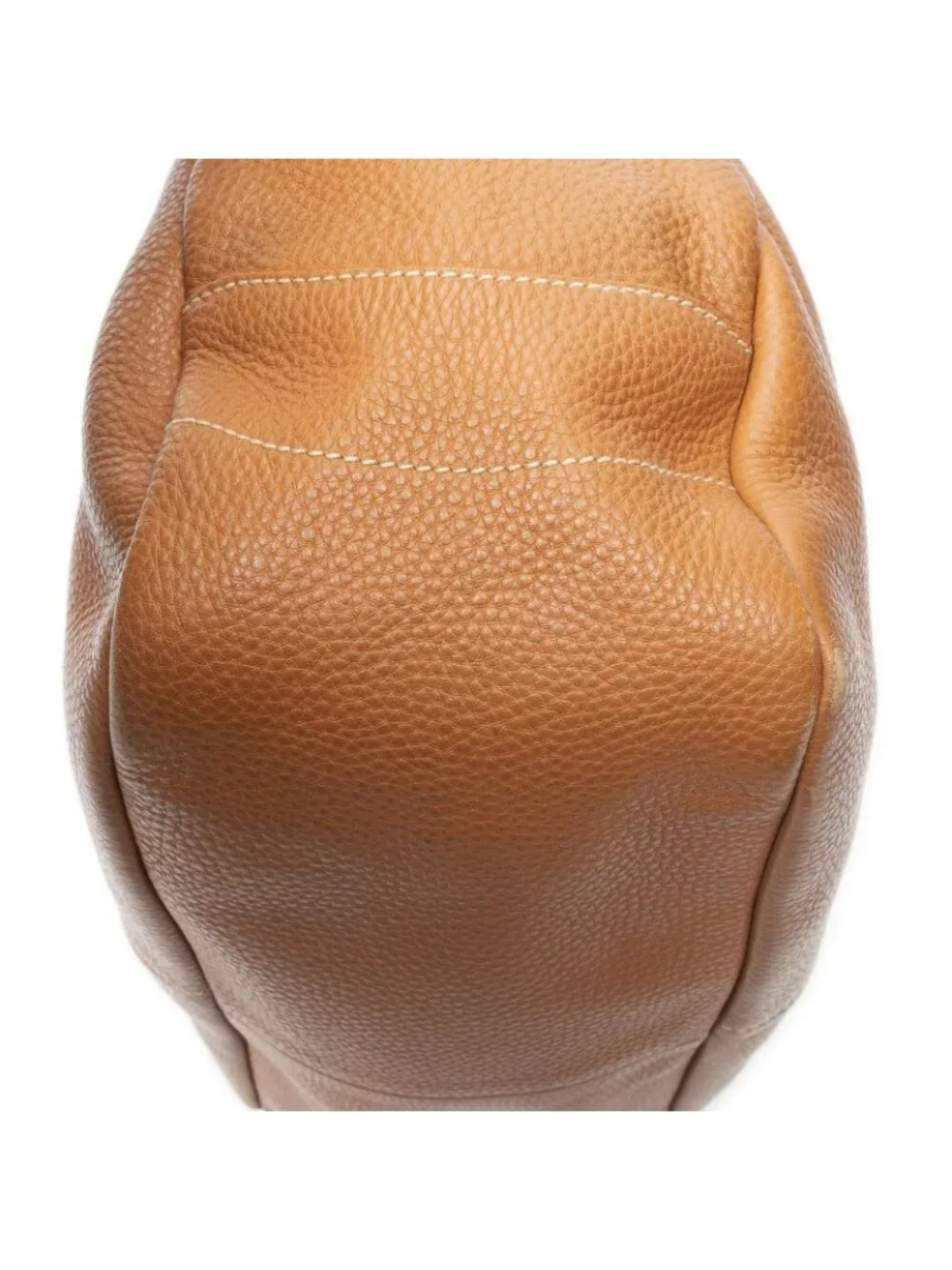 Prada Zip Top Hobo Brown Vitello Dyno